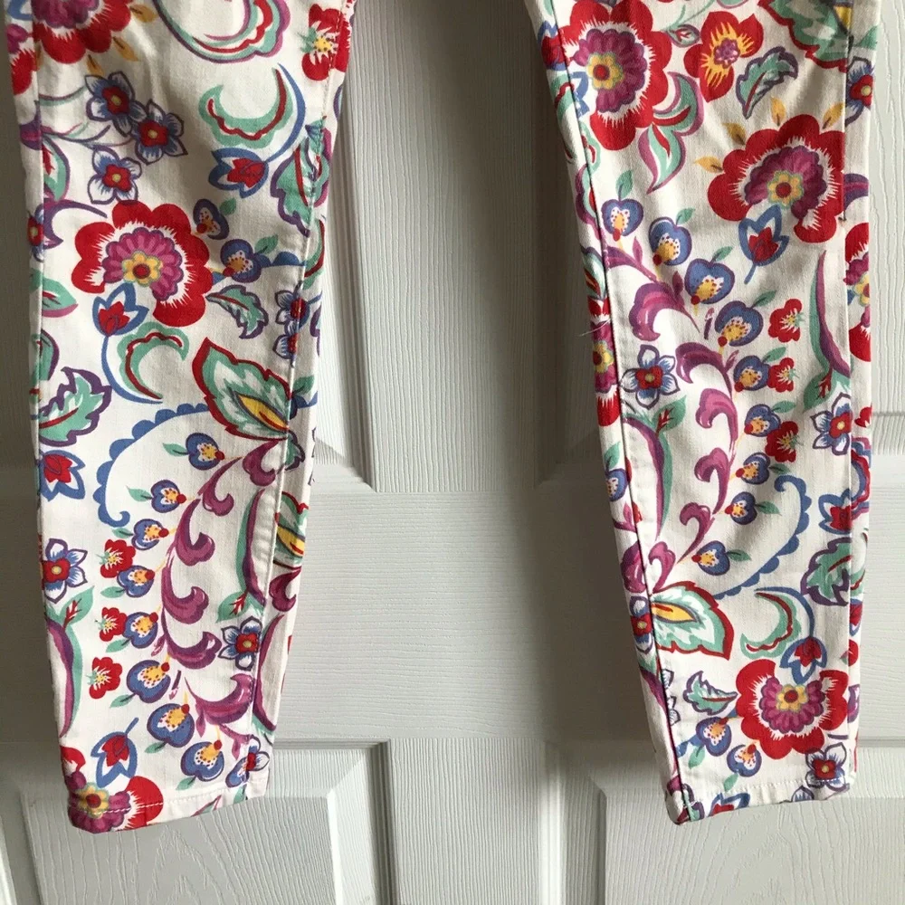 Pilcro Mid Rise‎ Skinny Jean / Floral Print / 26P